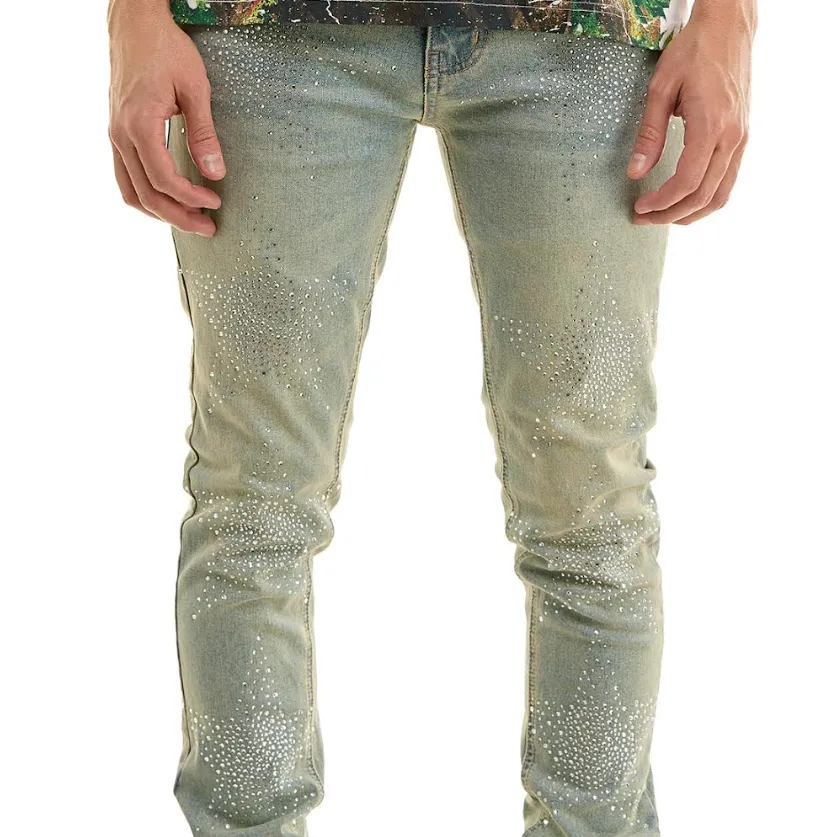 Slim Tapered Slim Tapered Rhinestone Detail Jeans