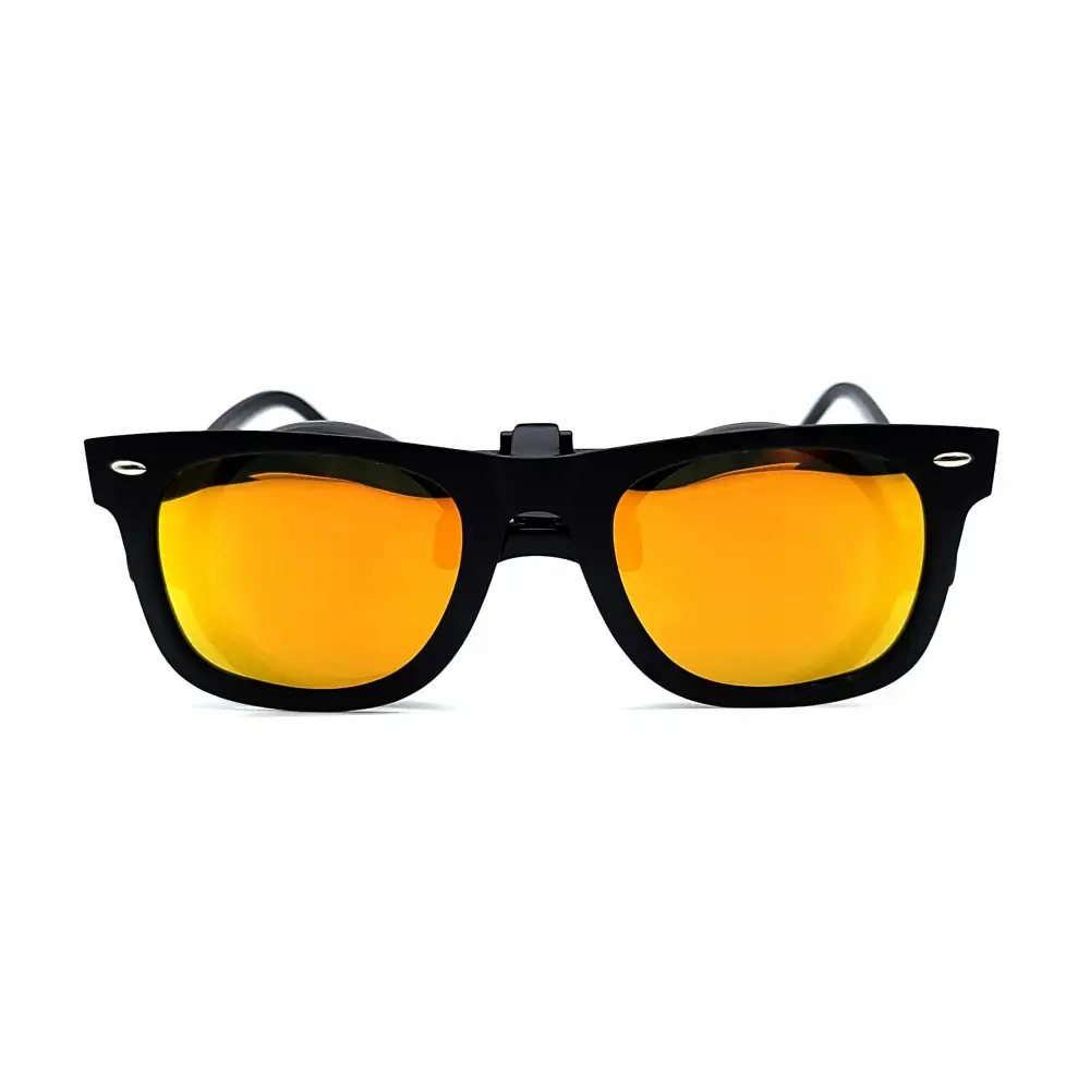 60mm Wayfarer Polarized Full-Frame Clip-On Sunglasses