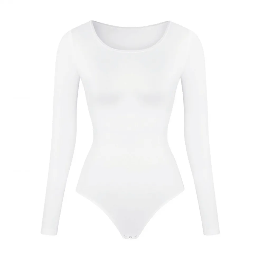 Round Neck Long Sleeve Shaping Bodysuit