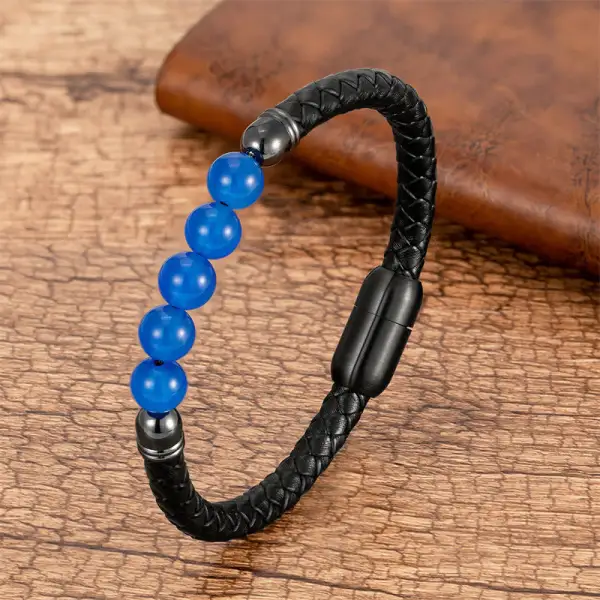 Agate Tiger Eye Lava Rock Onyx Lazurite Bracelet