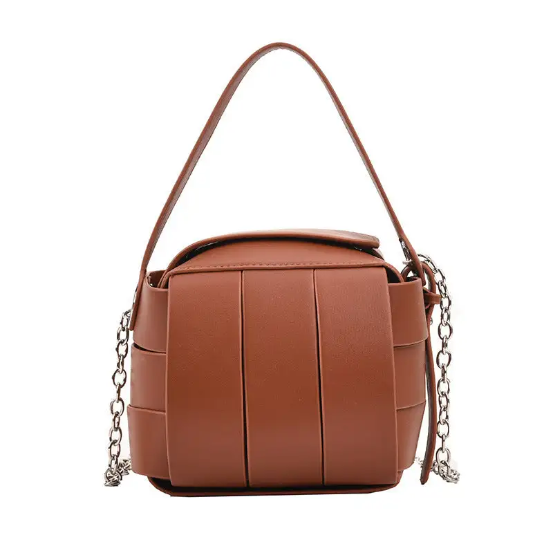 Sleek PU Leather Handbag Magnetic Buckle One-Shoulder Crossbody