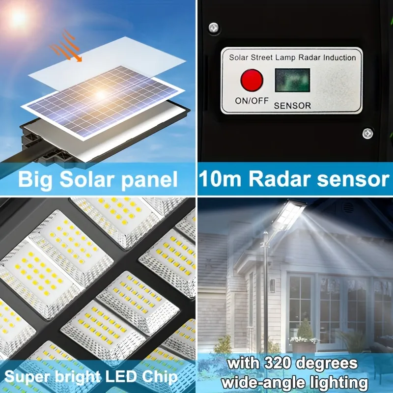 Durable Multi-Resistant Solar Light, Perfect for Home and Harsh Outdoor Environment Protection