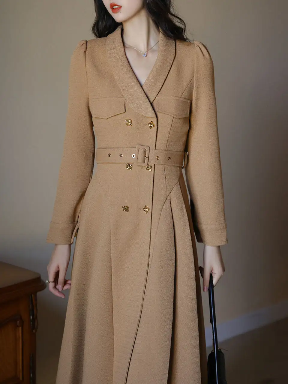 V Neck Swing Swing Dress