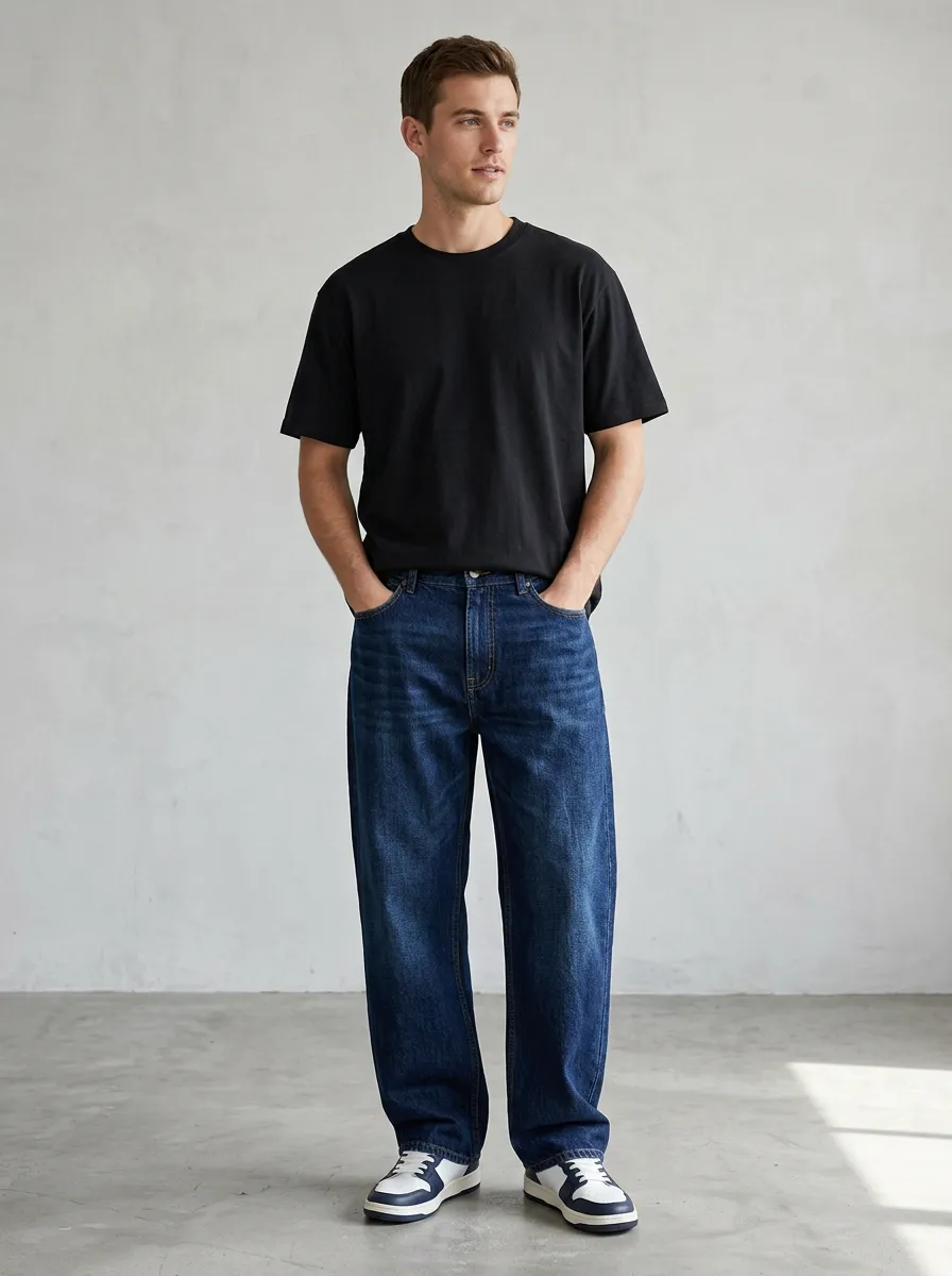 Modern Denim Straight Fit Relaxed Fit Men's Relaxed Denim Jeans