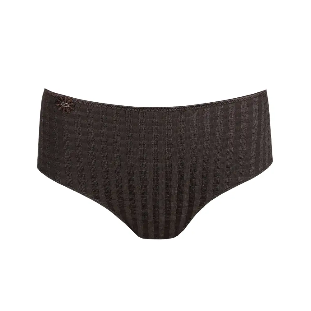 Women's Full Coverage Elastic Waistband Cotton Gusset Floral Embroidery Cotton Checkered Retro Detail Soft Fabric Stretch Fit Brief Panty