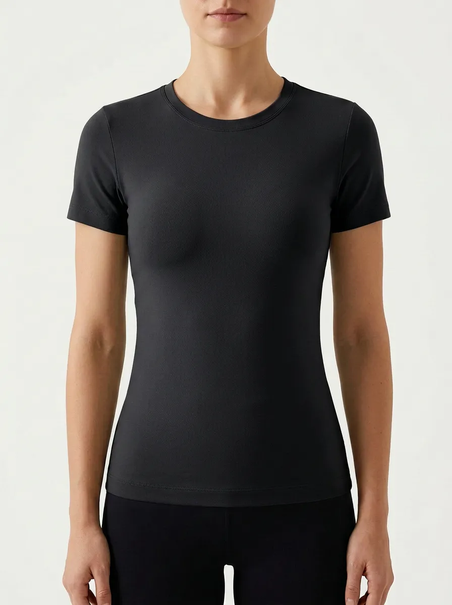 Women's Fitted Minimal Crewneck T-Shirt