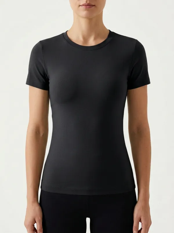 Women's Fitted Minimal Crewneck T-Shirt