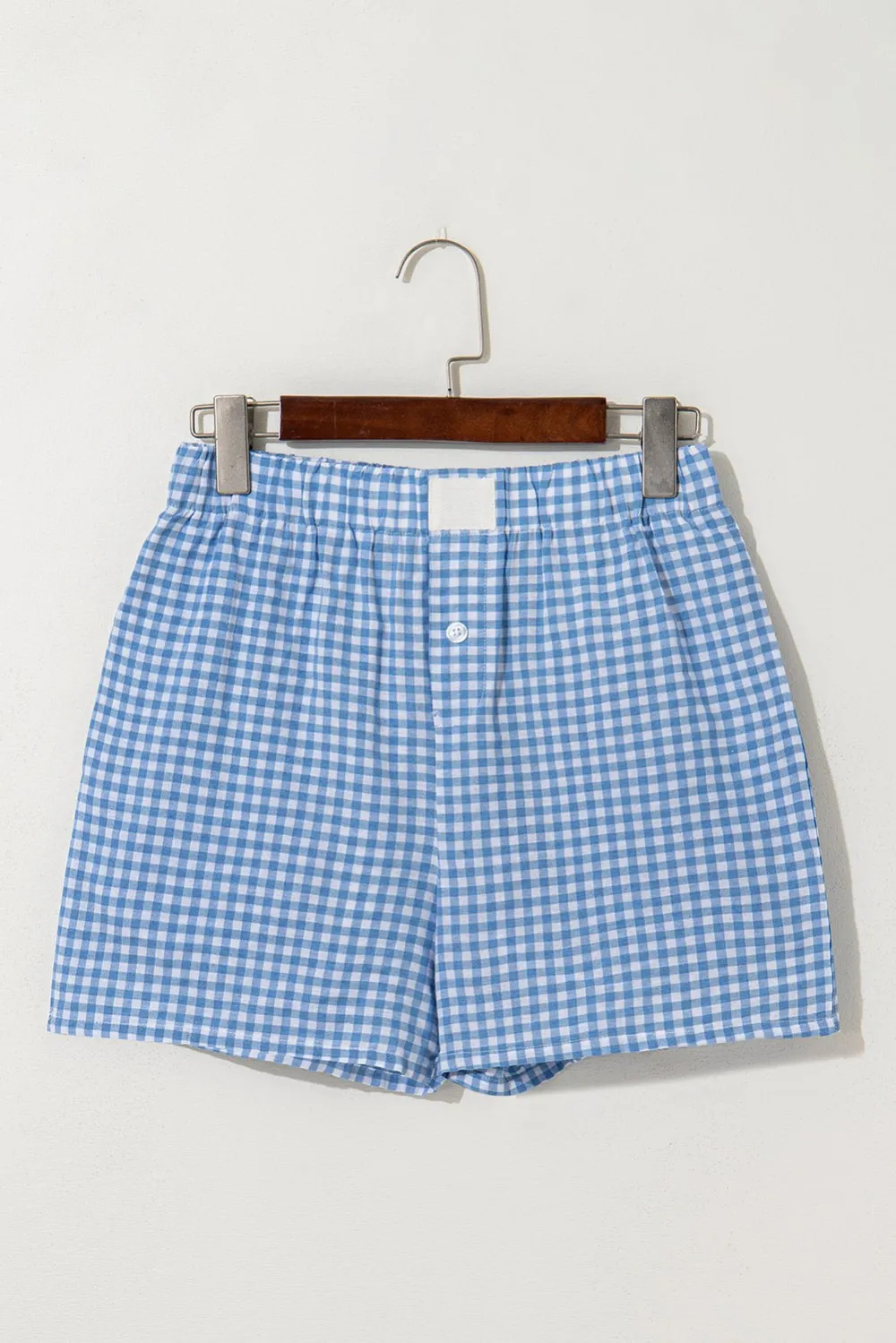 Plaid Striped High Waist Relaxed Fit Casual Shorts