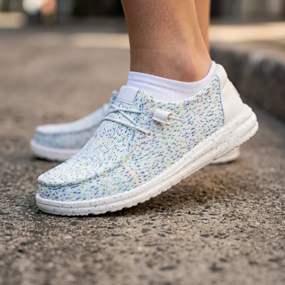 Wendy Stretch Speckle Mesh Lace Shoe
