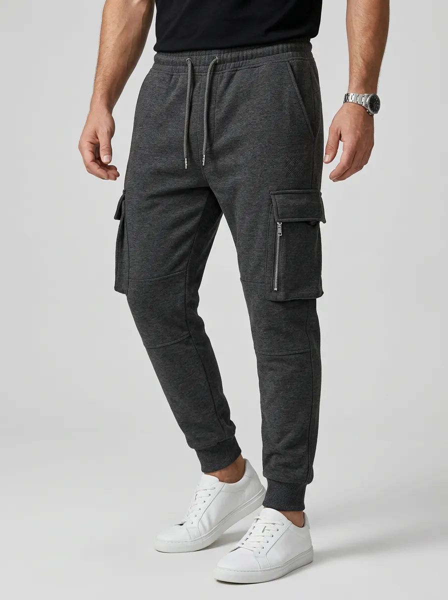 Easy-Wear Graphic Print Outdoor Look Men's Cargo Jogger Pants