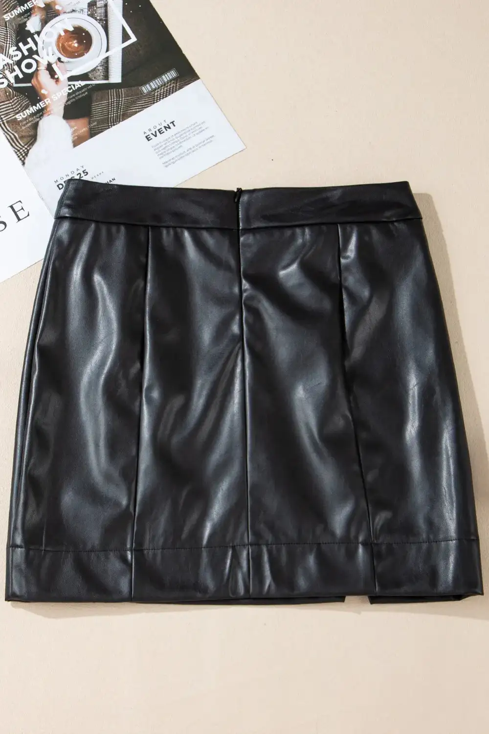 Pu Leather Mini So Skirt