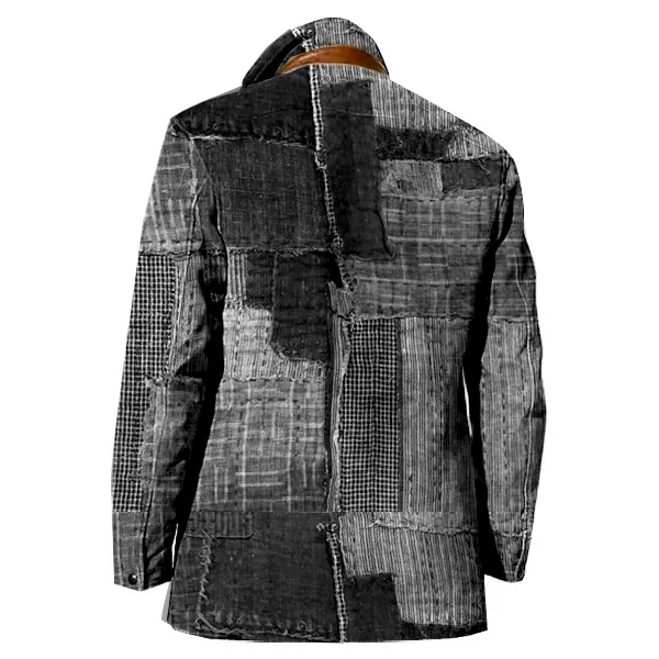 Faux Leather Lined Blazer