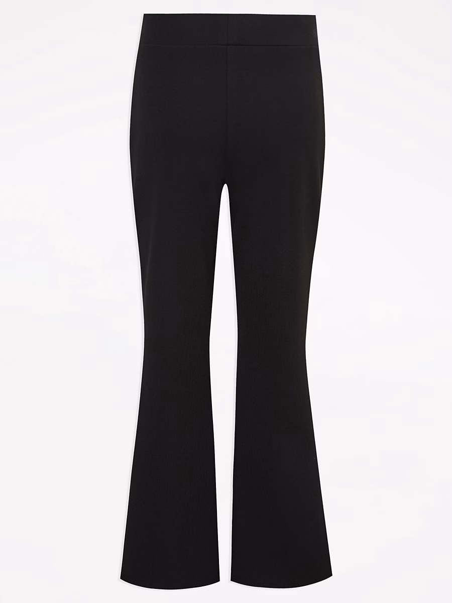 Black Kick Flare Girls School Trousers 2 Pack detail 1
