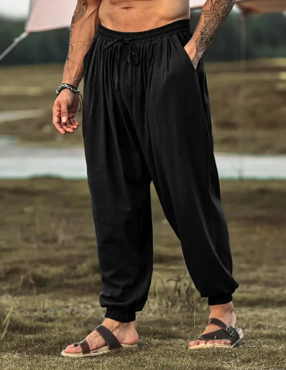Relaxed Linen Boho Pants