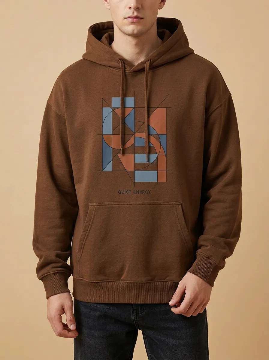 Men's Everyday Quiet Energy Geometric Abstract Print Hoodie