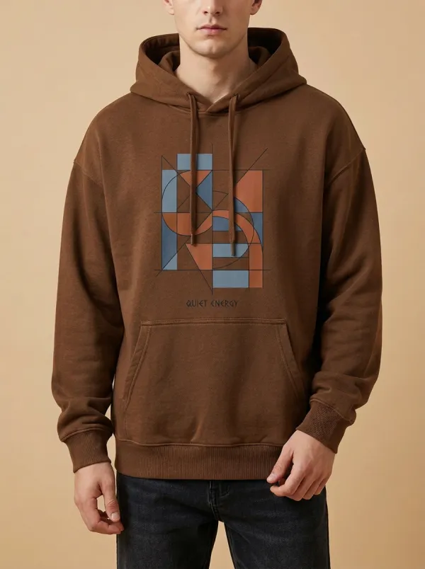 Men's Everyday Quiet Energy Geometric Abstract Print Hoodie