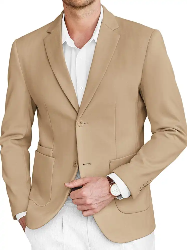 Openwork Classic Two Button Tweed Blazer Jacket
