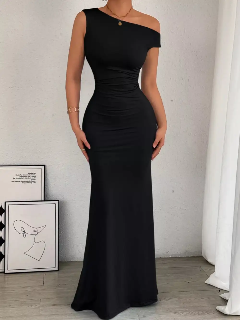 Easy Fit Ruched Maxi Dress