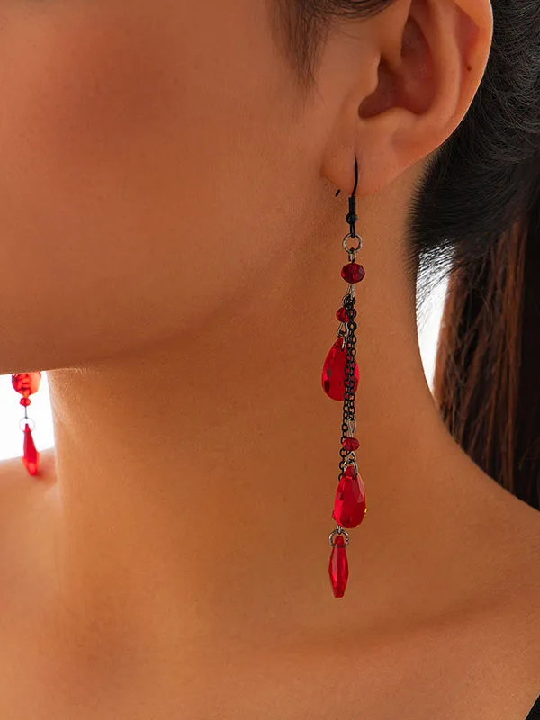 Ornate Nature-Inspired Drop Earrings
