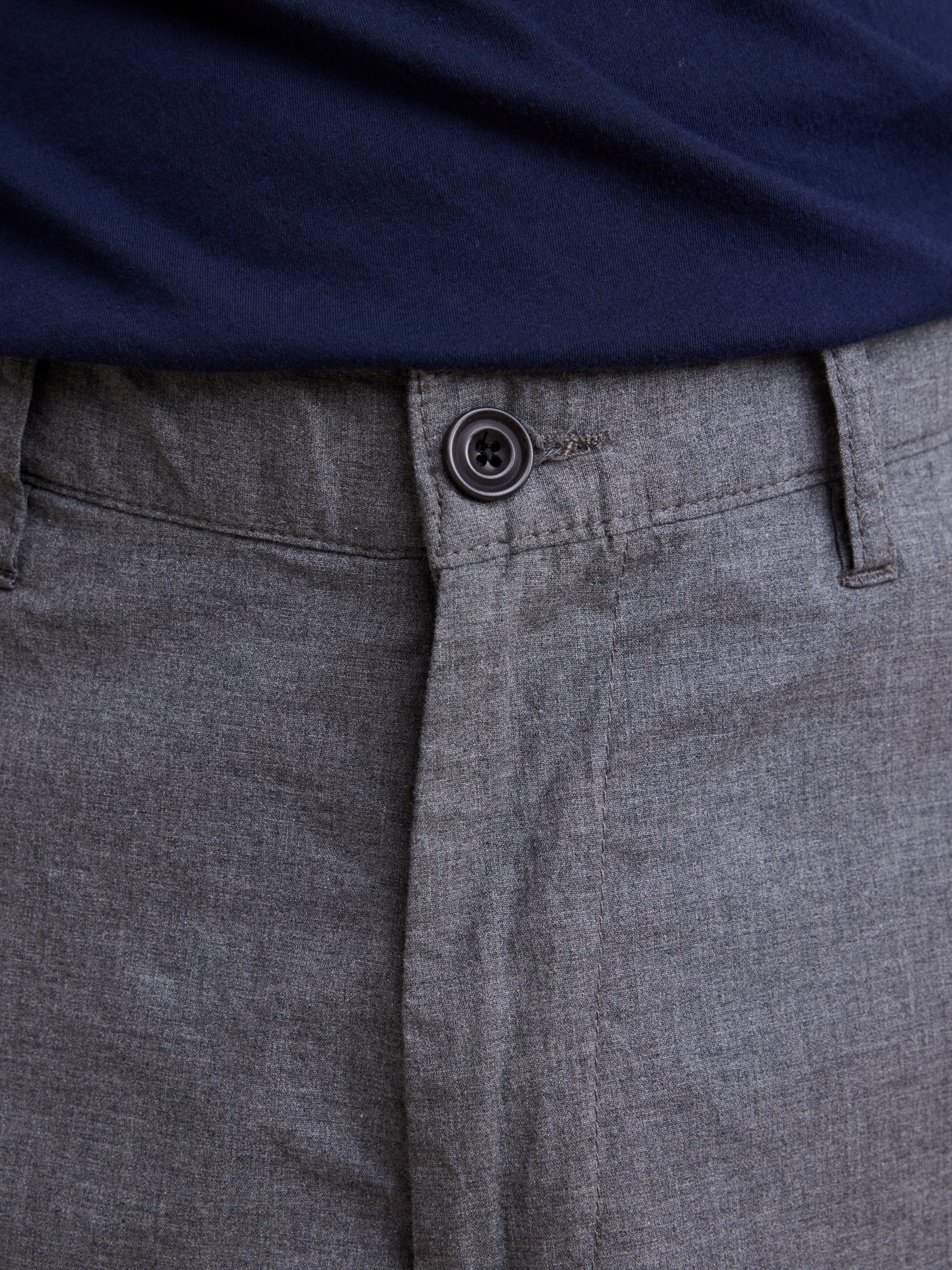 Casual Style Heather Grey Cotton Pants