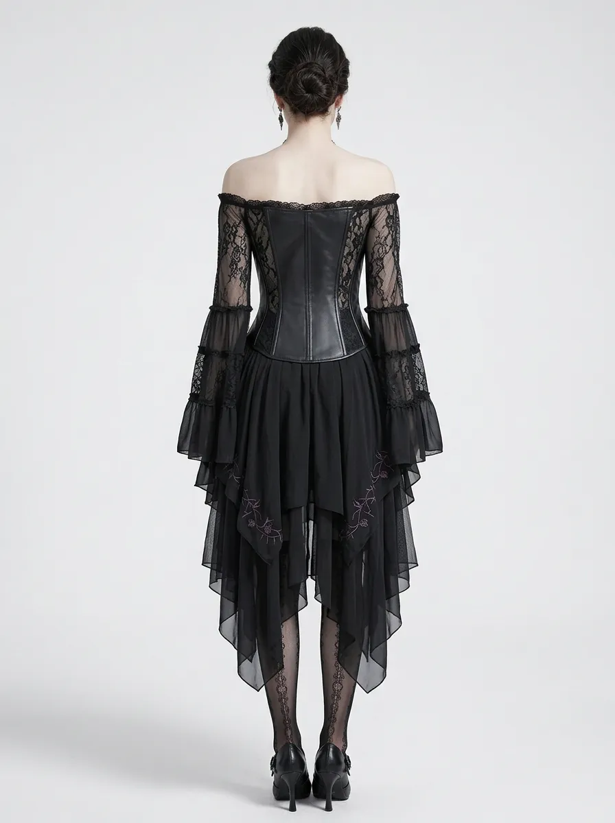 Midnight Victorian Corset Lace Collection Women's Gothic Dress