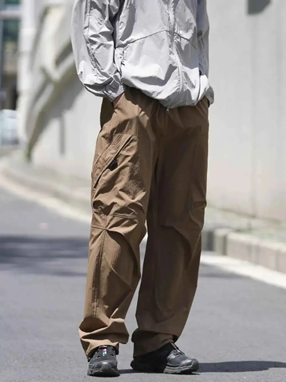 Casual Drawstring Wide Leg Pants