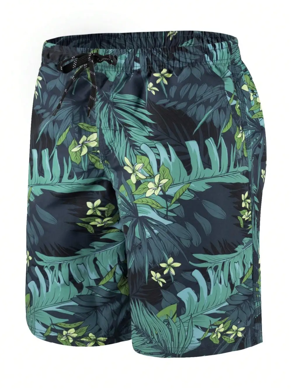 Men's Pocket Tropical Print Swim Trunks
