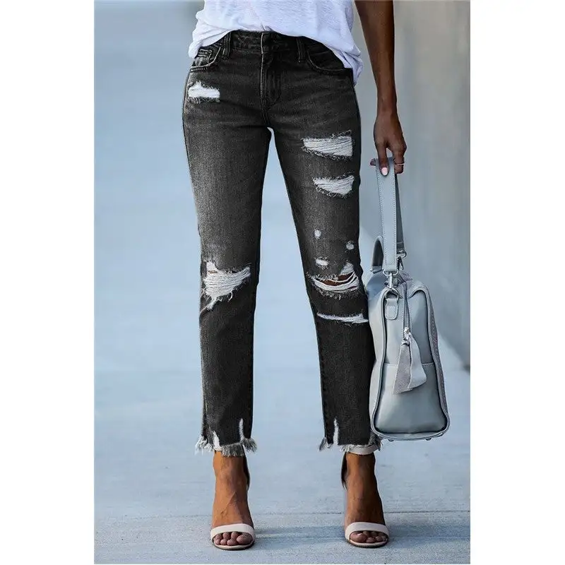 Women's Slim Fit Distressed Jeans