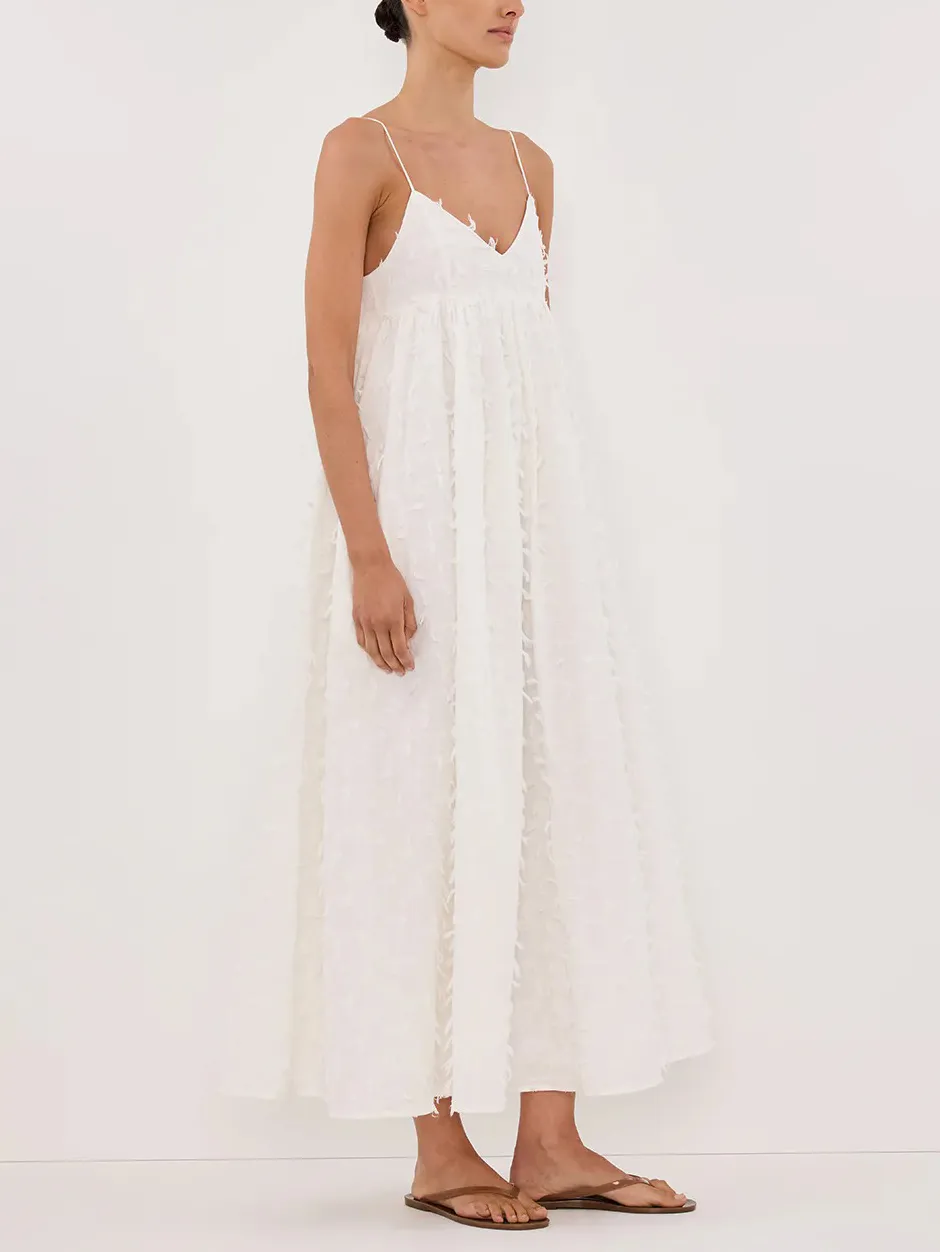 Elegant V Neck Small Tassel Midi Dress
