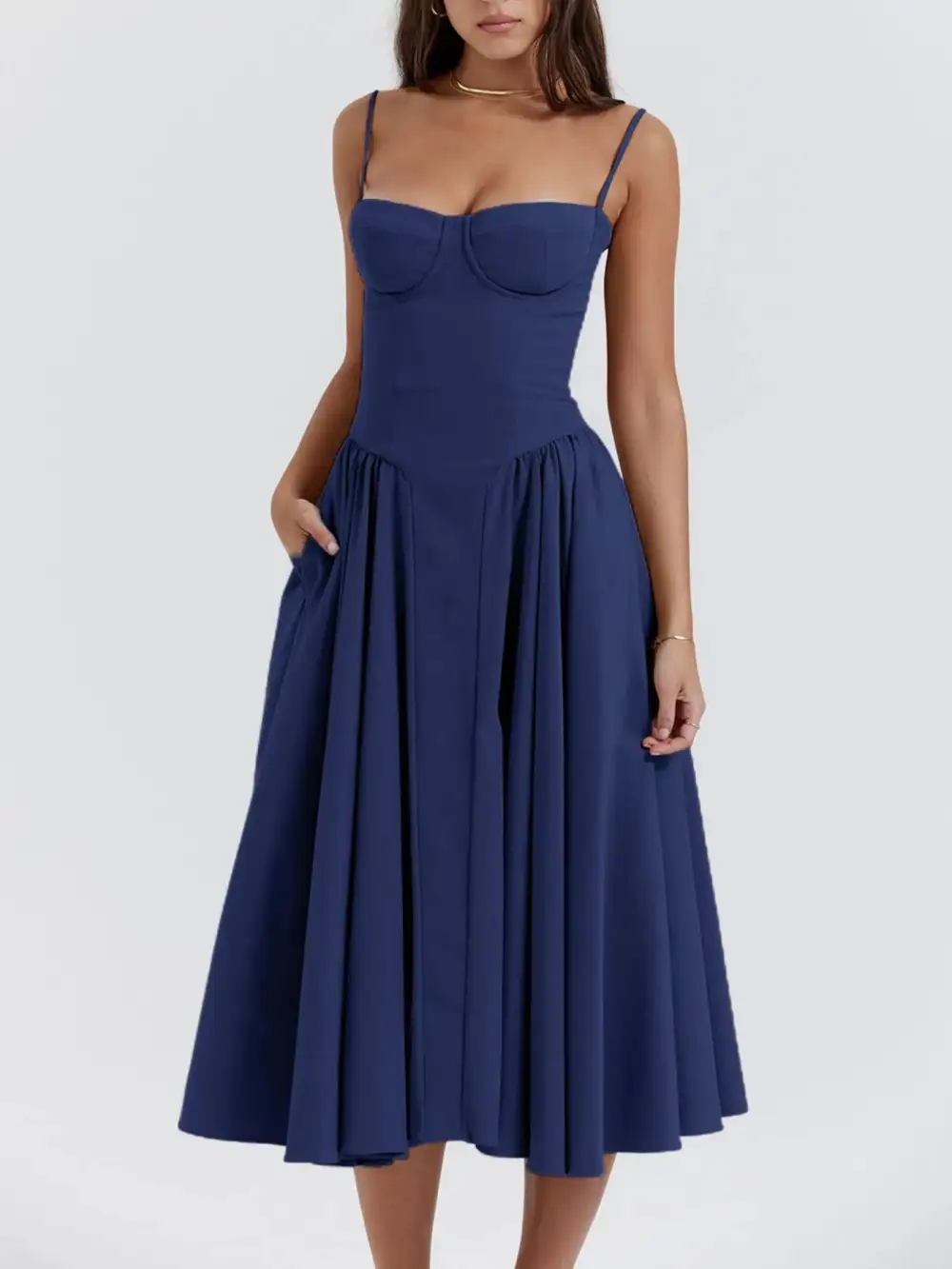 Ruched Sweetheart Neck Cami Dress