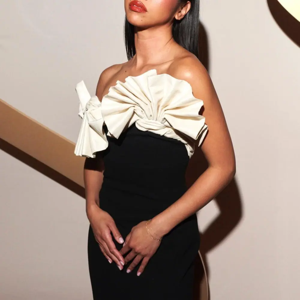 Modern Ruffled Midi Dress