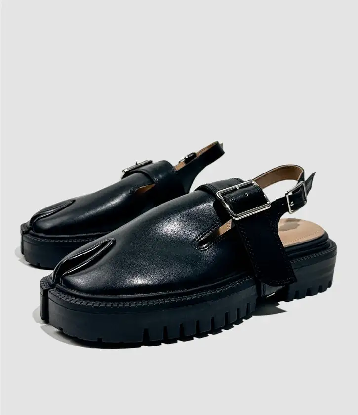 Tabi Strap Mary Jane Leather Shoes