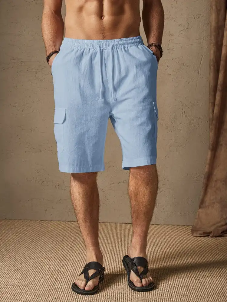 Linen Pocket Drawstring Shorts