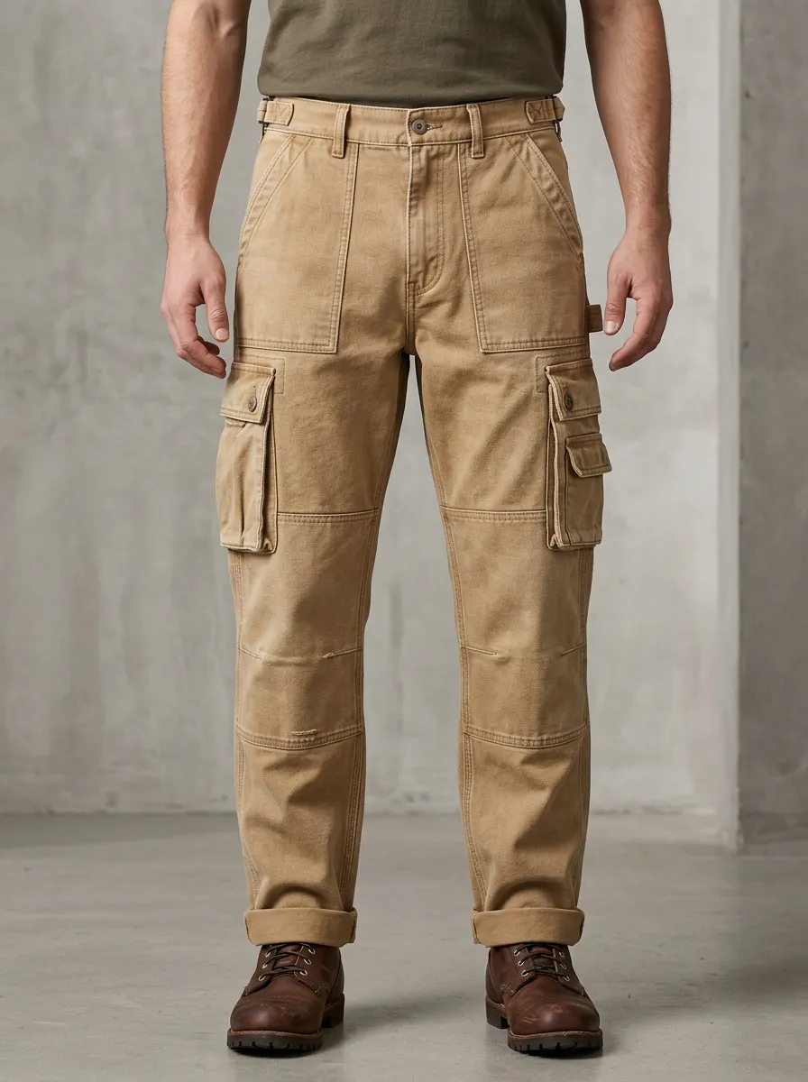 Men's Relaxed Canvas Classic Utility Cargo Pants