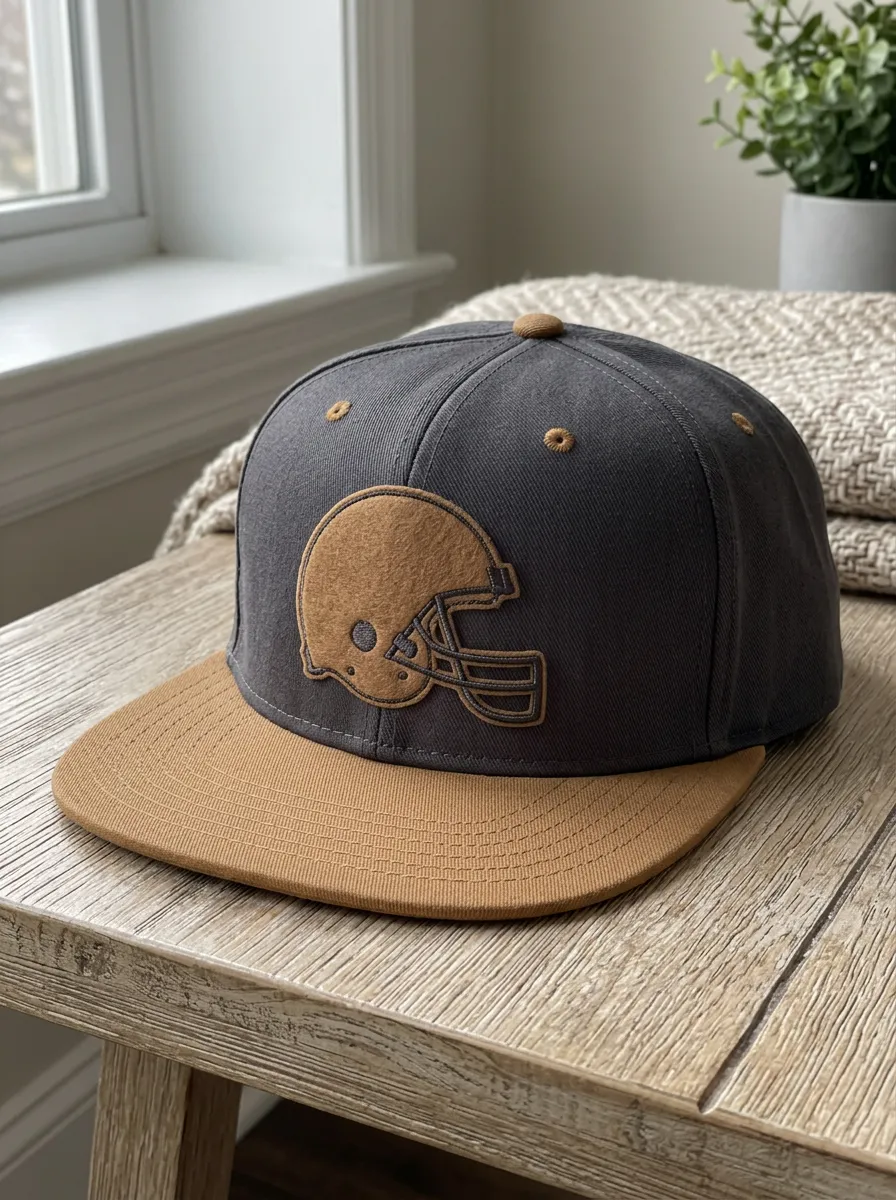 Men's Vintage Football Fan Helmet Embroidered Snapback Cap