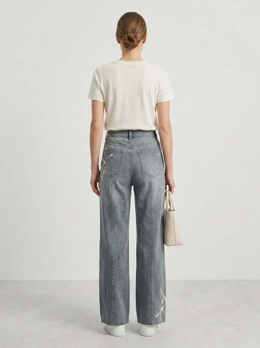 Women's Wide Leg Casual Denim Jeans