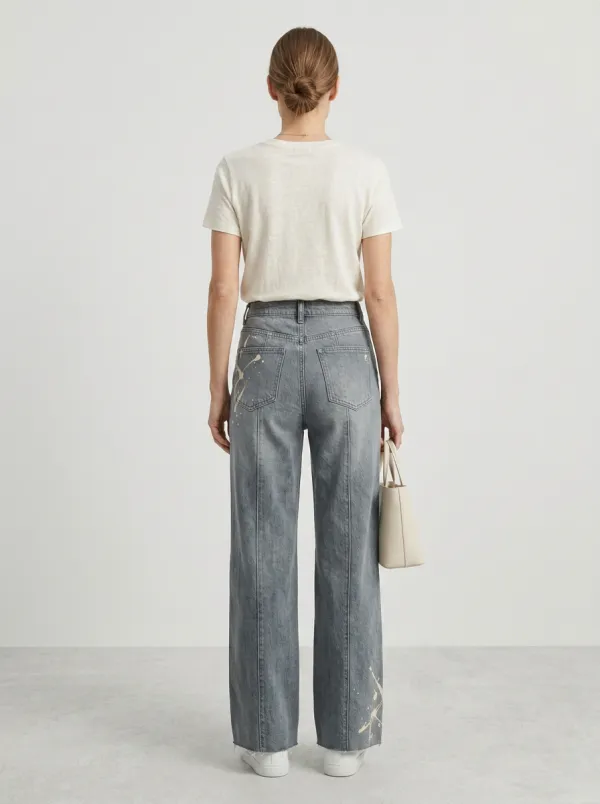 Women's Wide Leg Casual Denim Jeans