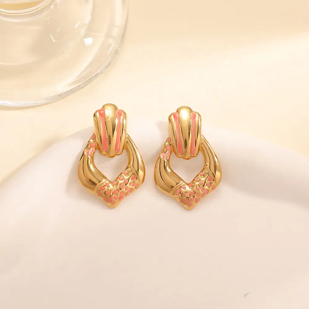 Butterfly Heart Titanium Steel Earrings