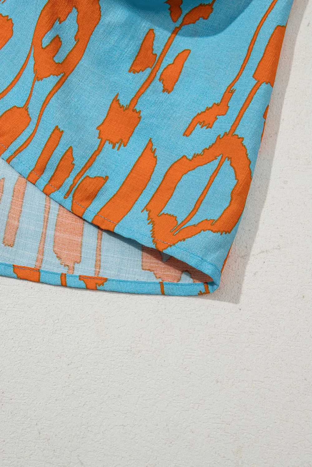 Sky Blue Abstract Print Dolman Shirt