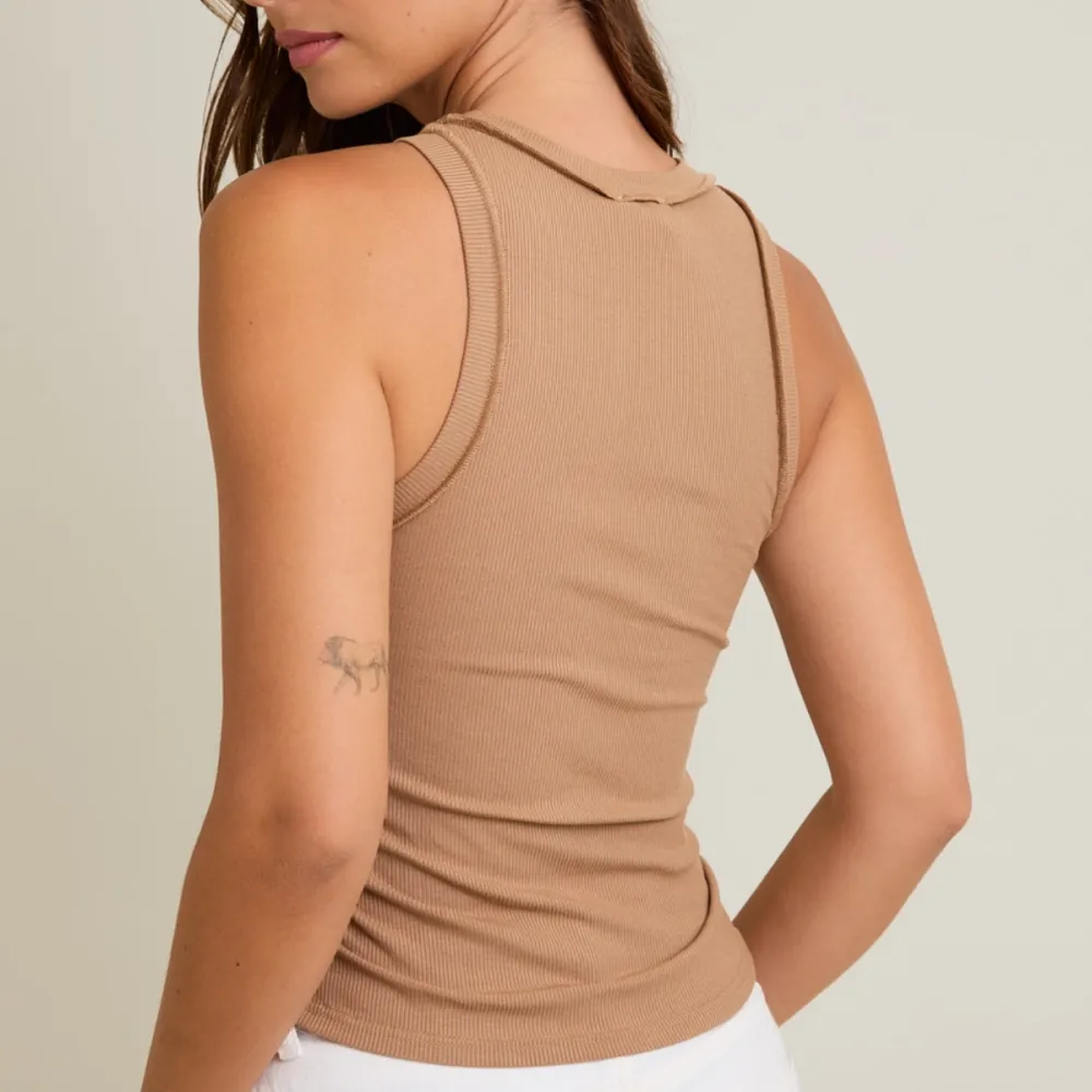 Inside Out Ribbed Tank