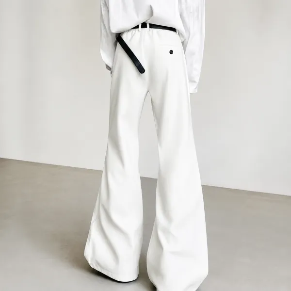 High-Waisted Flared Tailored Trousers
