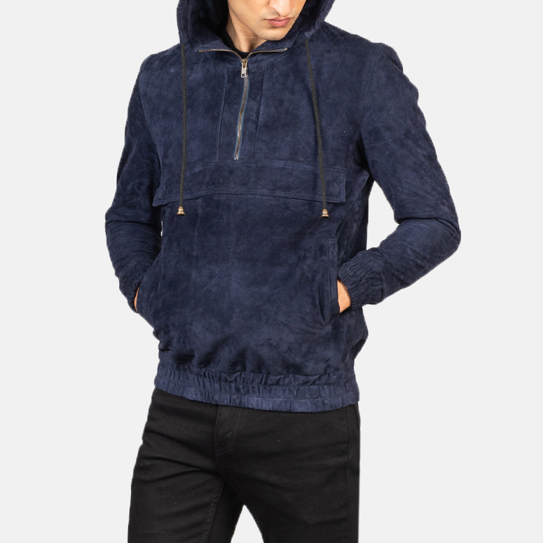 Men's Hooded Suede Jacket