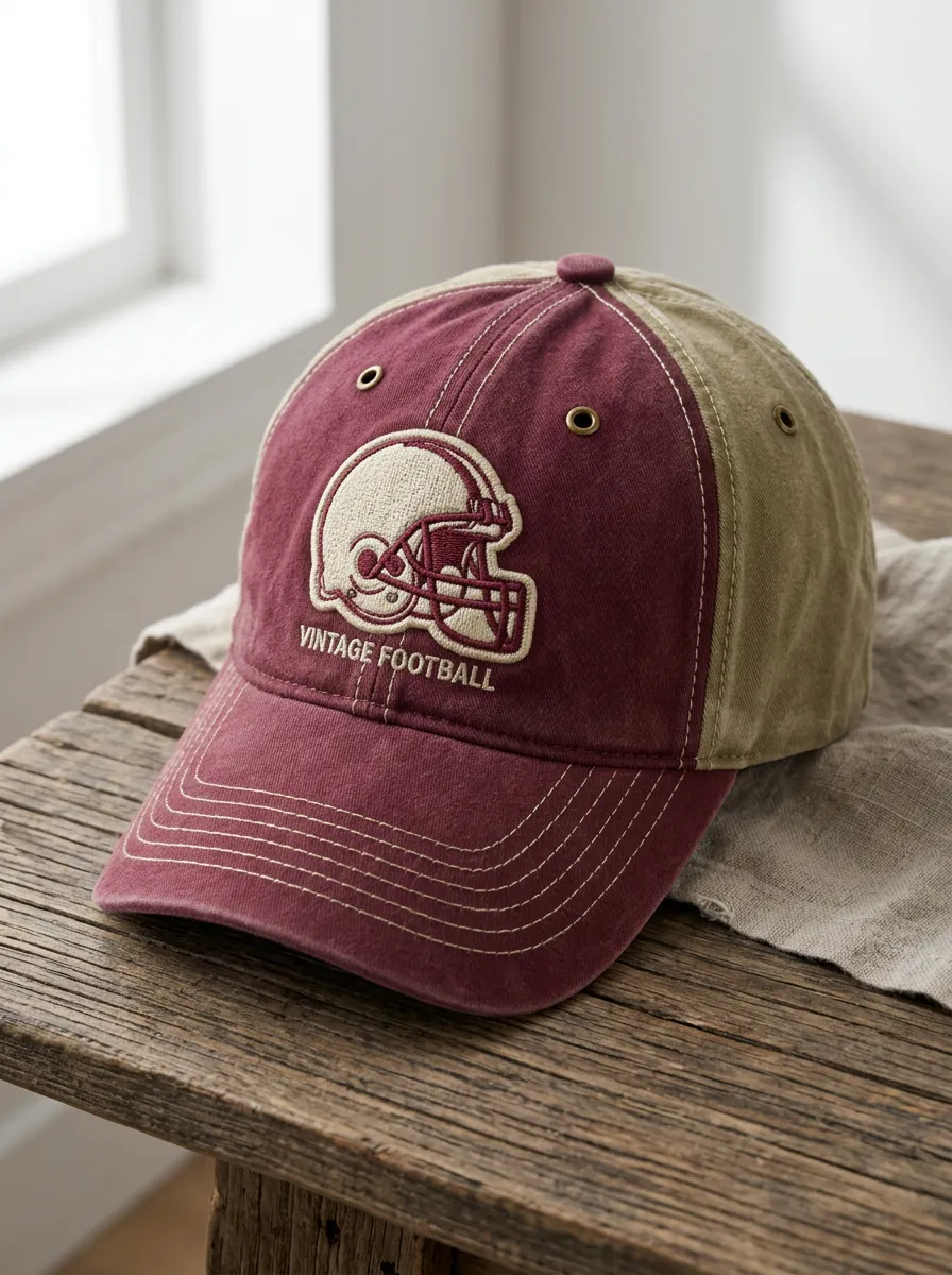 Unisex Vintage Football Lover Helmet Embroidered Baseball Cap