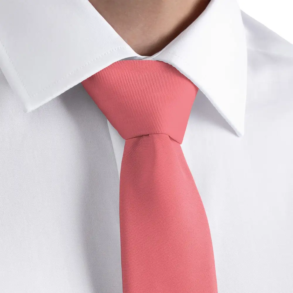 Artful Solid Detail Necktie