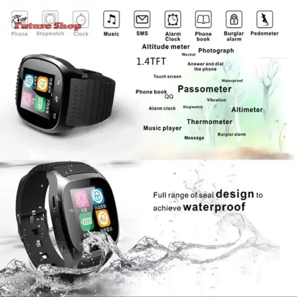 Smartwatch T8 Bluetooth with Camera Support SIM
