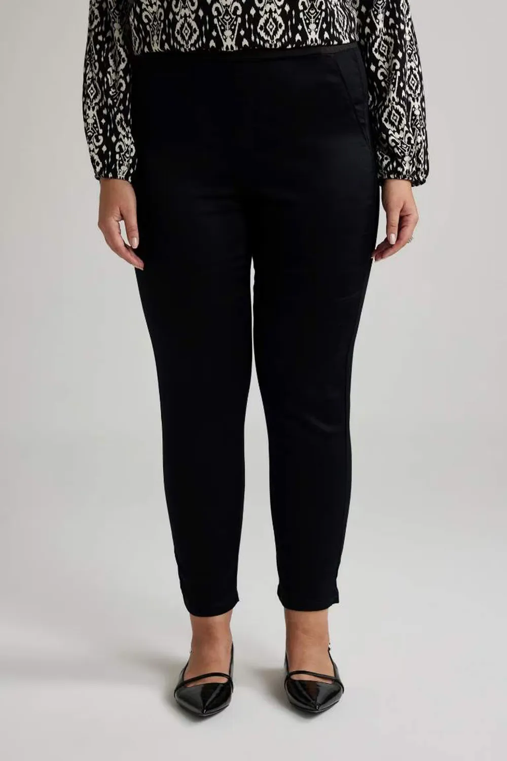 Normal Waist Satin Trousers
