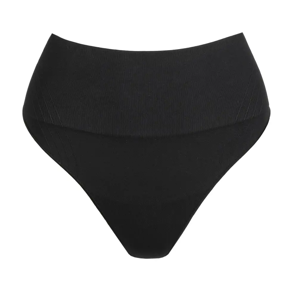 Women's High Waist Elastic Waistband Cotton Gusset Cotton Shaping Soft Fabric Supportive Fit Tanga Panty