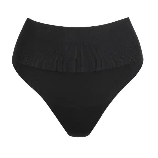 Women's High Waist Elastic Waistband Cotton Gusset Cotton Shaping Soft Fabric Supportive Fit Tanga Panty