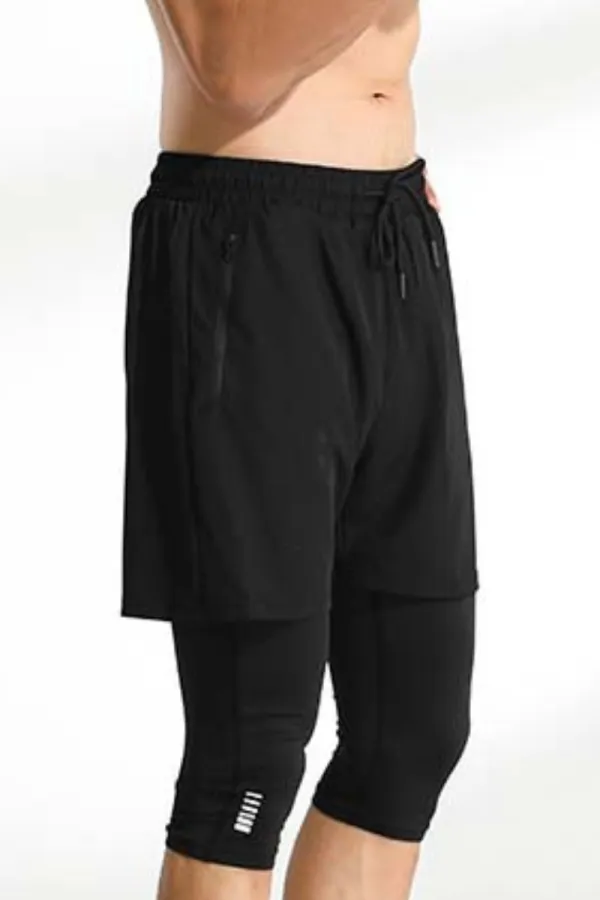 Outdoor Motion Quick Dry Breathable Drawstring Athletic Shorts