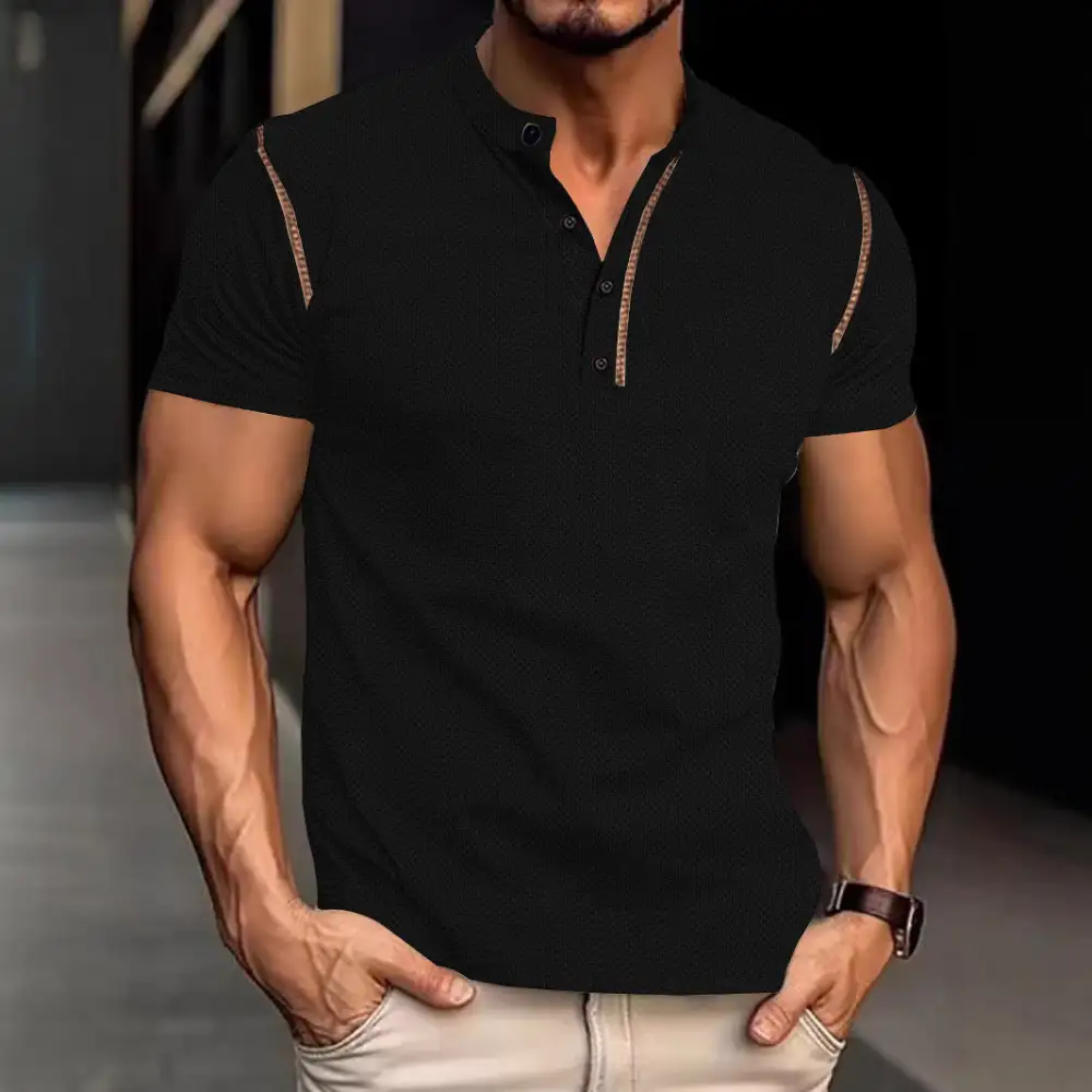 Stand Collar Polo Shirt